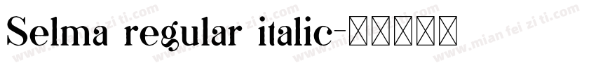 Selma regular italic字体转换